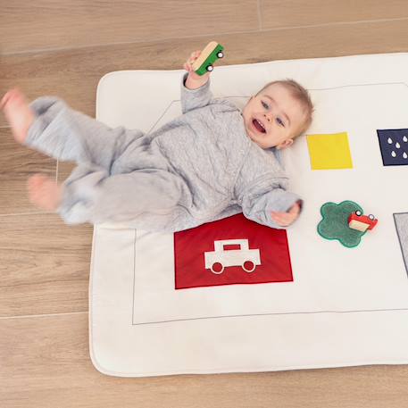 Tapis de parc et jeu - pure coton Ivoire+Moka 3 - vertbaudet enfant 