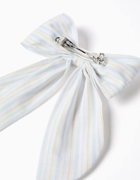 Barrette avec nœud à rayures b&s Bleu clair 2 - vertbaudet enfant 