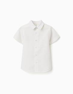 Bébé-Chemise, blouse-Chemise à manches courtes en lin et coton