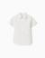 Chemise à manches courtes en lin et coton Blanc+Bleu clair 1 - vertbaudet enfant 