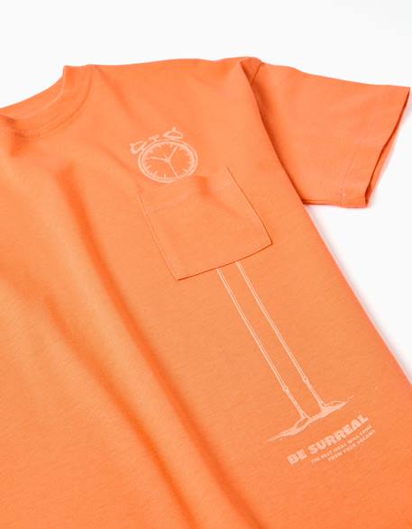 T-shirt en coton avec imprimé be surreal Orange sombre 3 - vertbaudet enfant 
