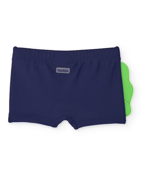 Maillot de bain garçon en maille avec nageoire décorative Bleu 2 - vertbaudet enfant 