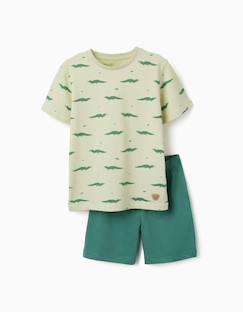 Pyjama en coton à manches courtes et motif alligator  - vertbaudet enfant