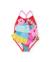 Maillot de bain fille en maille avec double volant Rouge 1 - vertbaudet enfant 