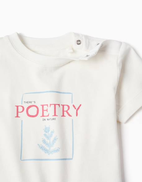 T-shirt en coton avec imprimé + short Bleu 3 - vertbaudet enfant 