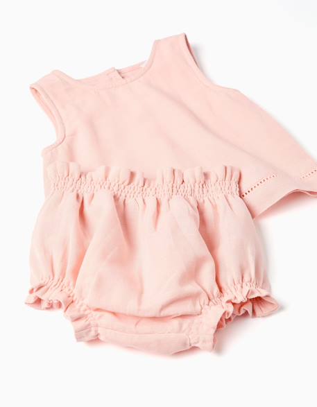 Blouse sans manches + bloomer b&s Rose clair 4 - vertbaudet enfant 