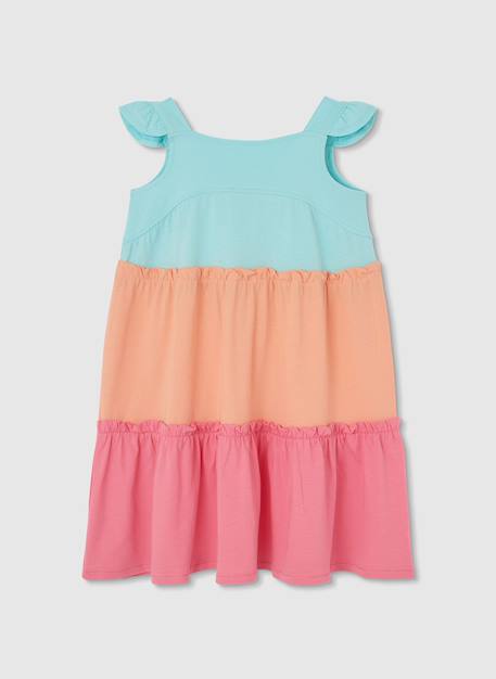 Robe en maille color block Vert 2 - vertbaudet enfant 