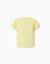 T-shirt en coton avec lignes en relief et poche Blanc+Jaune 5 - vertbaudet enfant 