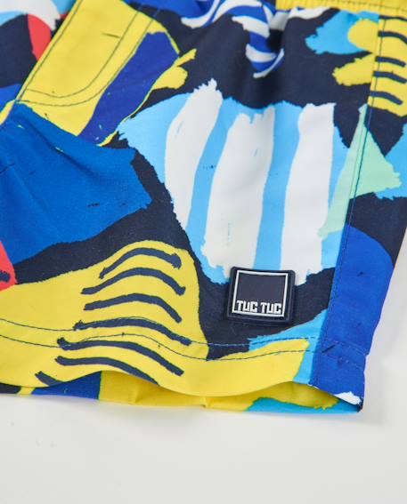 Maillot de bain garçon en tissu tissé au style abstrait Bleu 4 - vertbaudet enfant 