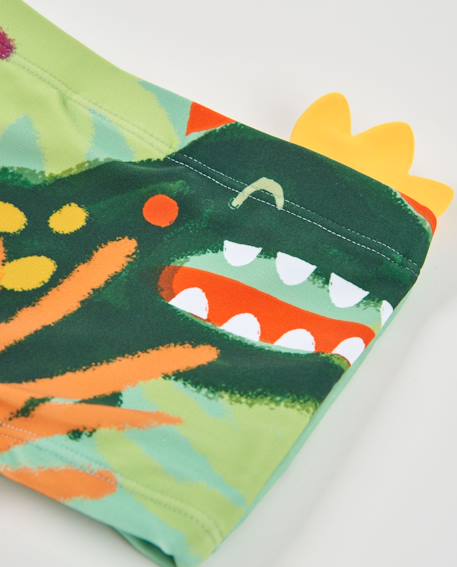 Maillot de bain pour garçon en maille avec détails en relief Vert 3 - vertbaudet enfant 