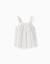 Blouse sans manches en coton à rayures ethniques b&s Blanc 1 - vertbaudet enfant 