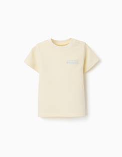 -T-shirt en coton côtelé avec imprimé poetry