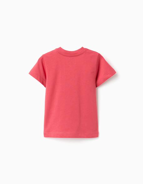 T-shirt en coton avec lion imprimé Rouge 2 - vertbaudet enfant 