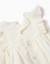 Robe en coton et lin + bloomer Blanc 3 - vertbaudet enfant 