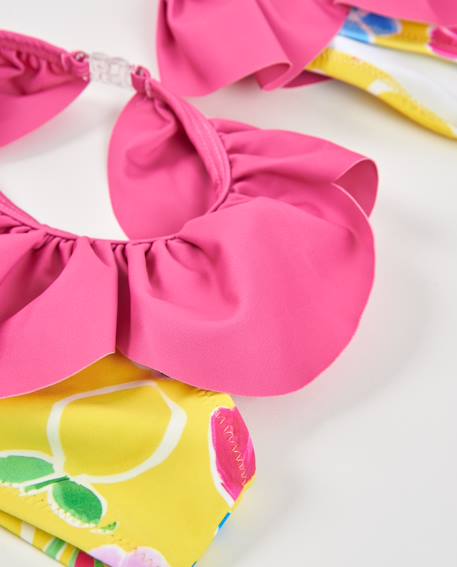 Bikini fille en maille avec volants Jaune 4 - vertbaudet enfant 