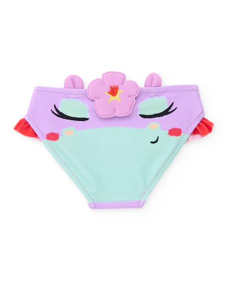 Culotte fille en maille avec volants sur les côtés Violet 2 - vertbaudet enfant 