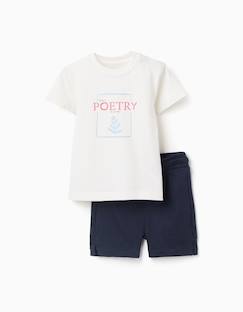 -T-shirt en coton avec imprimé + short