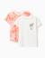 Lot de 2 t-shirts en coton avec imprimés plage Blanc 1 - vertbaudet enfant 