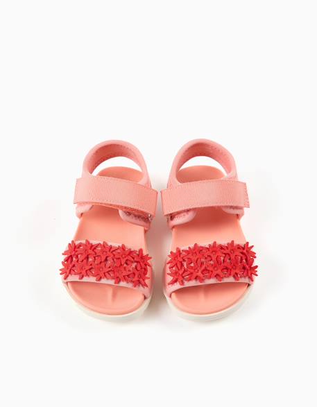 Sandales antidérapantes avec application d'étoiles de mer Corail clair 2 - vertbaudet enfant 