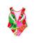 Maillot de bain fille en maille avec volants aux bretelles Rouge 2 - vertbaudet enfant 