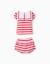 Ensemble t-shirt + bloomer en coton à rayures Rouge 2 - vertbaudet enfant 