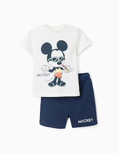 -T-shirt en coton et short avec imprimé mickey