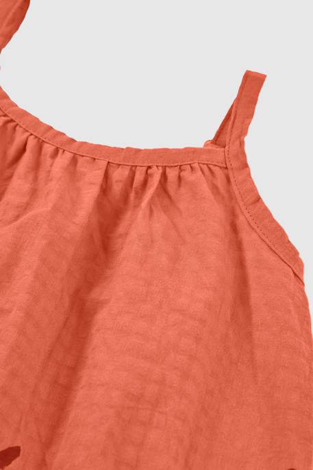 Robe popeline  palmiers Orange 4 - vertbaudet enfant 