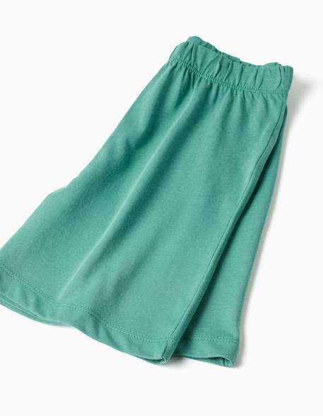 Pyjama en coton à manches courtes et motif alligator Vert clair 4 - vertbaudet enfant 