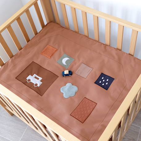 Tapis de parc et jeu - pure coton Ivoire+Moka 9 - vertbaudet enfant 