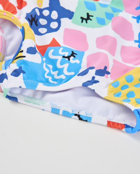 Maillot de bain en maille pour fille avec ouvertures sur les côtés Multicolore 4 - vertbaudet enfant 