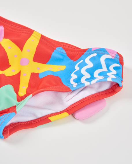 Culotte de bain en maille pour fille à séchage rapide Rouge 3 - vertbaudet enfant 