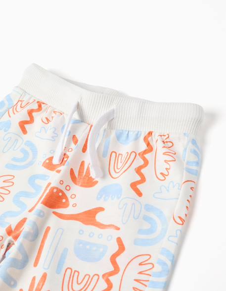 Short en coton avec imprimé Blanc 4 - vertbaudet enfant 