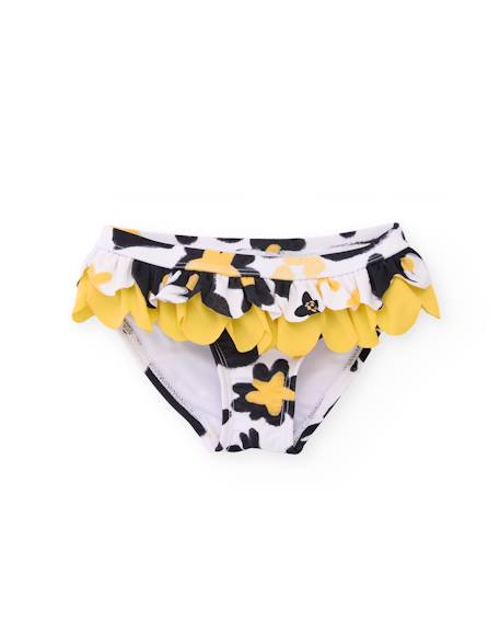 Fille-Maillot de bain-Maillot une pièce-Bas de bikini fille en maille avec double volant