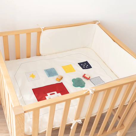 Tapis de parc et jeu - pure coton Ivoire+Moka 5 - vertbaudet enfant 