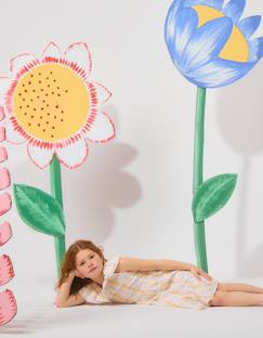 Robe en coton à carreaux avec volants b&s  - vertbaudet enfant