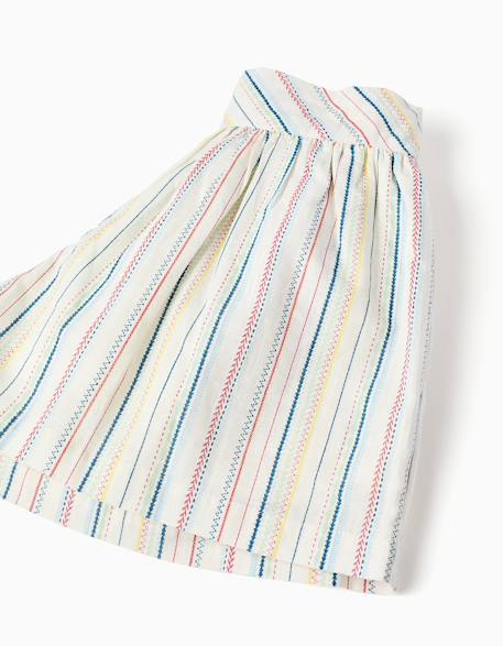 Short en coton à rayures ethniques b&s Blanc 4 - vertbaudet enfant 