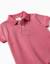 Polo en piqué de coton avec pois en jacquard Rose foncé 3 - vertbaudet enfant 
