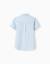 Chemise à manches courtes en lin et coton Blanc+Bleu clair 5 - vertbaudet enfant 