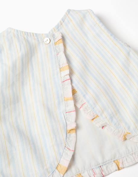 Blouse en coton à rayures + bloomer b&s Bleu clair 3 - vertbaudet enfant 