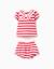 Ensemble t-shirt + bloomer en coton à rayures Rouge 1 - vertbaudet enfant 