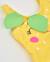 Maillot de bain fille en maille avec feuilles en relief Jaune 4 - vertbaudet enfant 
