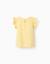 T-shirt avec manches à volants et col rond Beige clair+Corail clair+Jaune clair+Vert clair 8 - vertbaudet enfant 