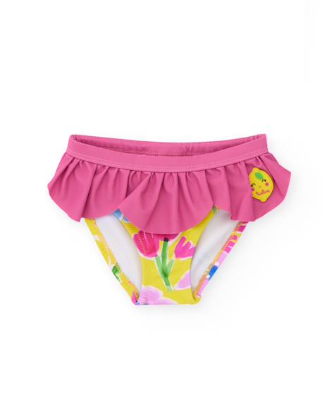 Fille-Maillot de bain-Maillot une pièce-Culotte de bain fille avec volant décoratif