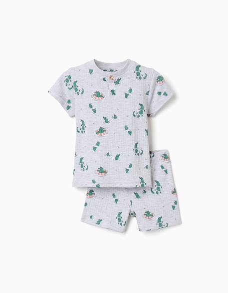 Bébé-Pyjama en coton côtelé avec motif alligator