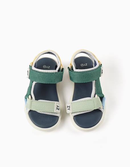 Sandales superlight avec brides à scratch Vert foncé 2 - vertbaudet enfant 