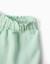 Short en coton et lin avec ourlet à volants Vert clair 3 - vertbaudet enfant 
