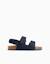 Sandales en daim à semelle intérieure en liège Beige clair+Bleu 5 - vertbaudet enfant 
