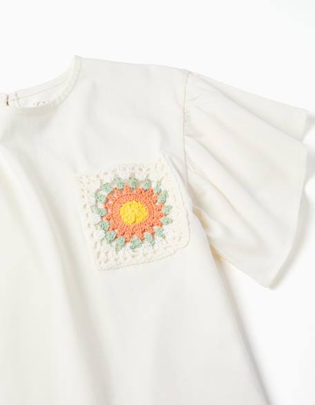 T-shirt en coton avec poche au crochet Blanc 3 - vertbaudet enfant 