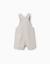 Salopette en coton à rayures Beige clair 2 - vertbaudet enfant 