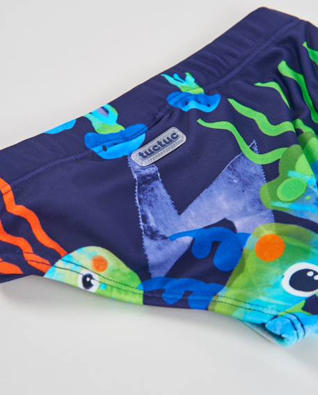 Maillot de bain garçon en maille d’inspiration marine Bleu 4 - vertbaudet enfant 